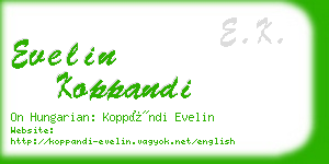 evelin koppandi business card